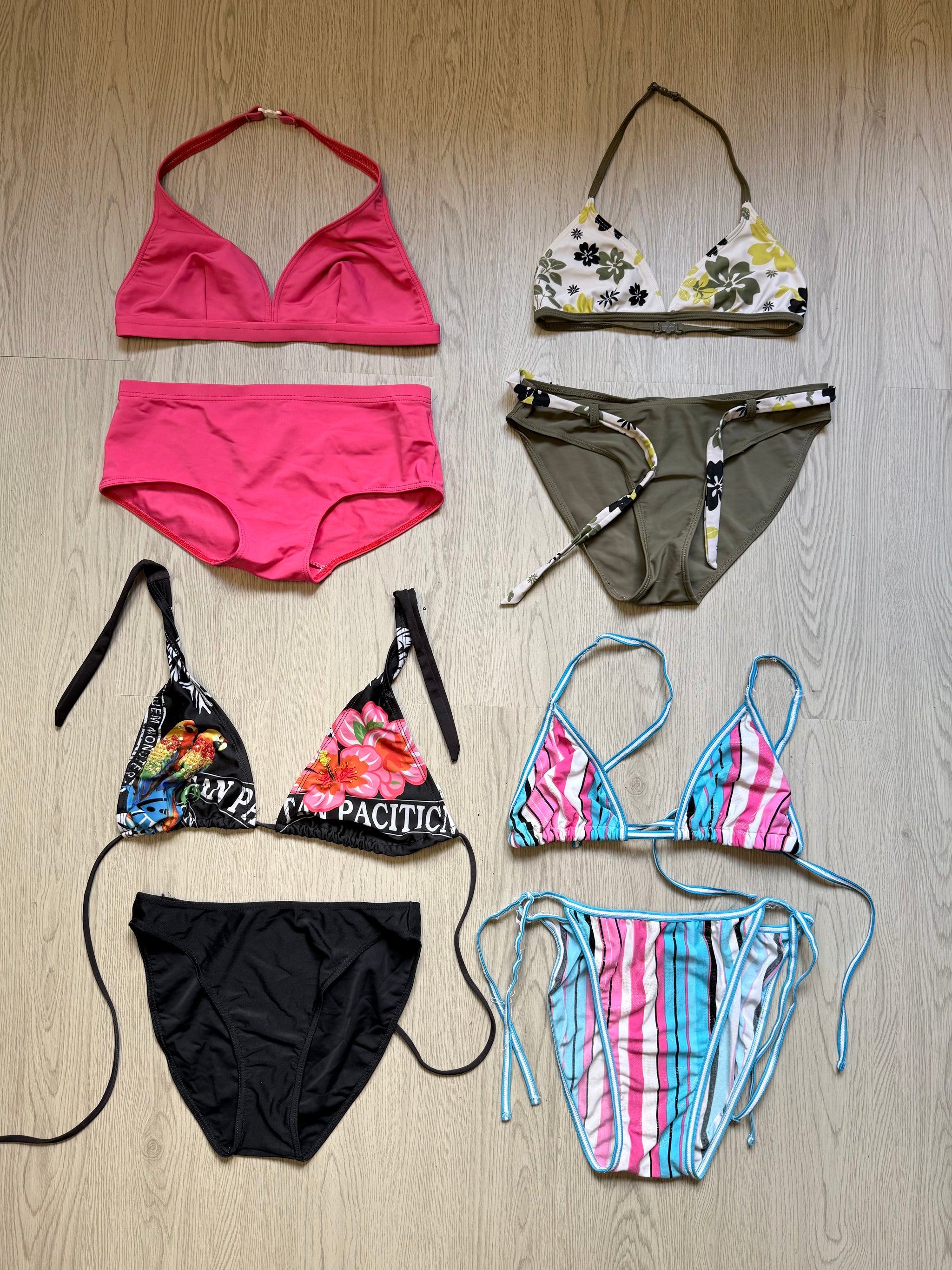 Pink low rise shorty bikini set (S/M)