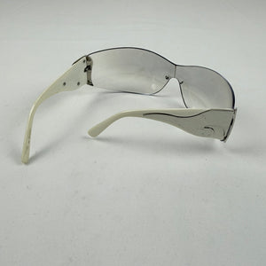 White silver logo sunglasses