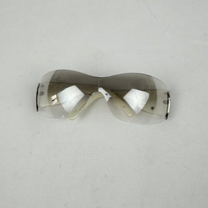 White silver logo sunglasses