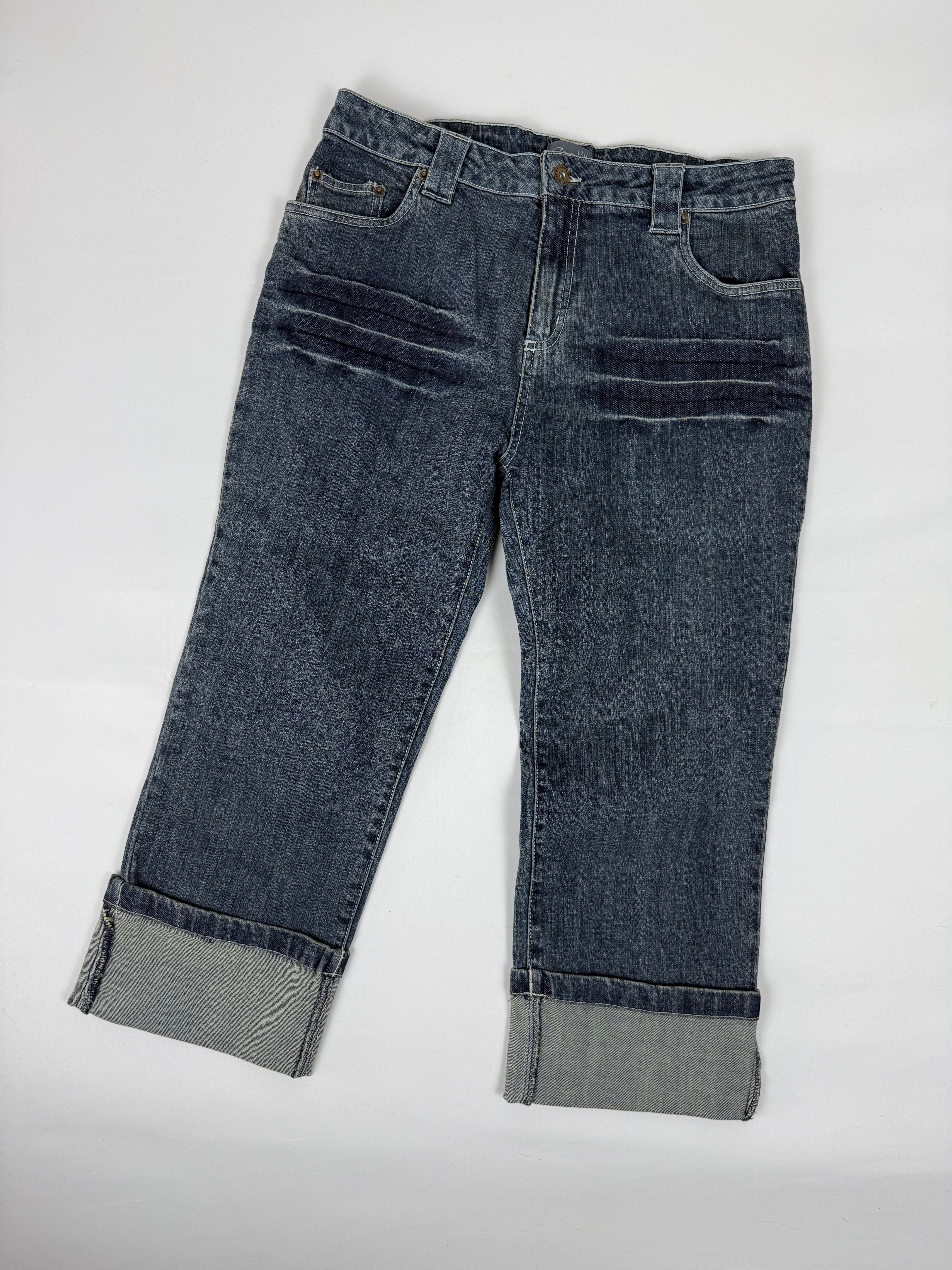Navy denim capri pants (M)