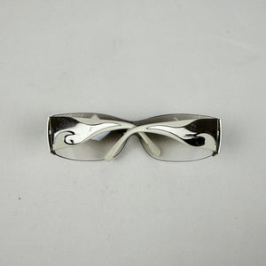 White silver logo sunglasses