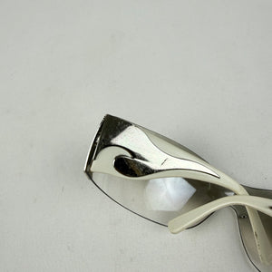White silver logo sunglasses