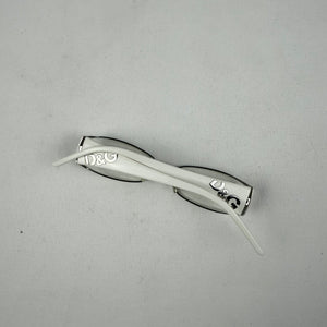 White silver logo office glasses (no prescription)