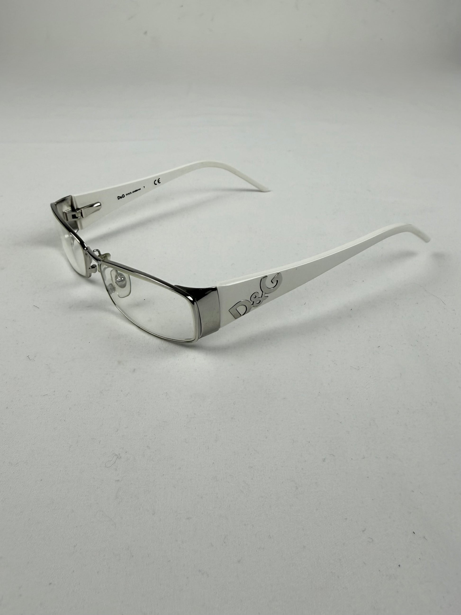 White silver logo office glasses (no prescription)