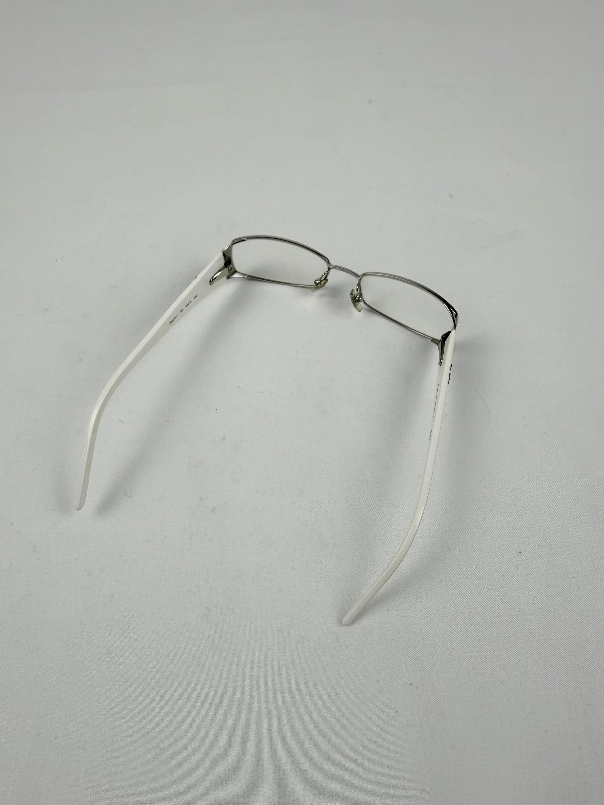 White silver logo office glasses (no prescription)