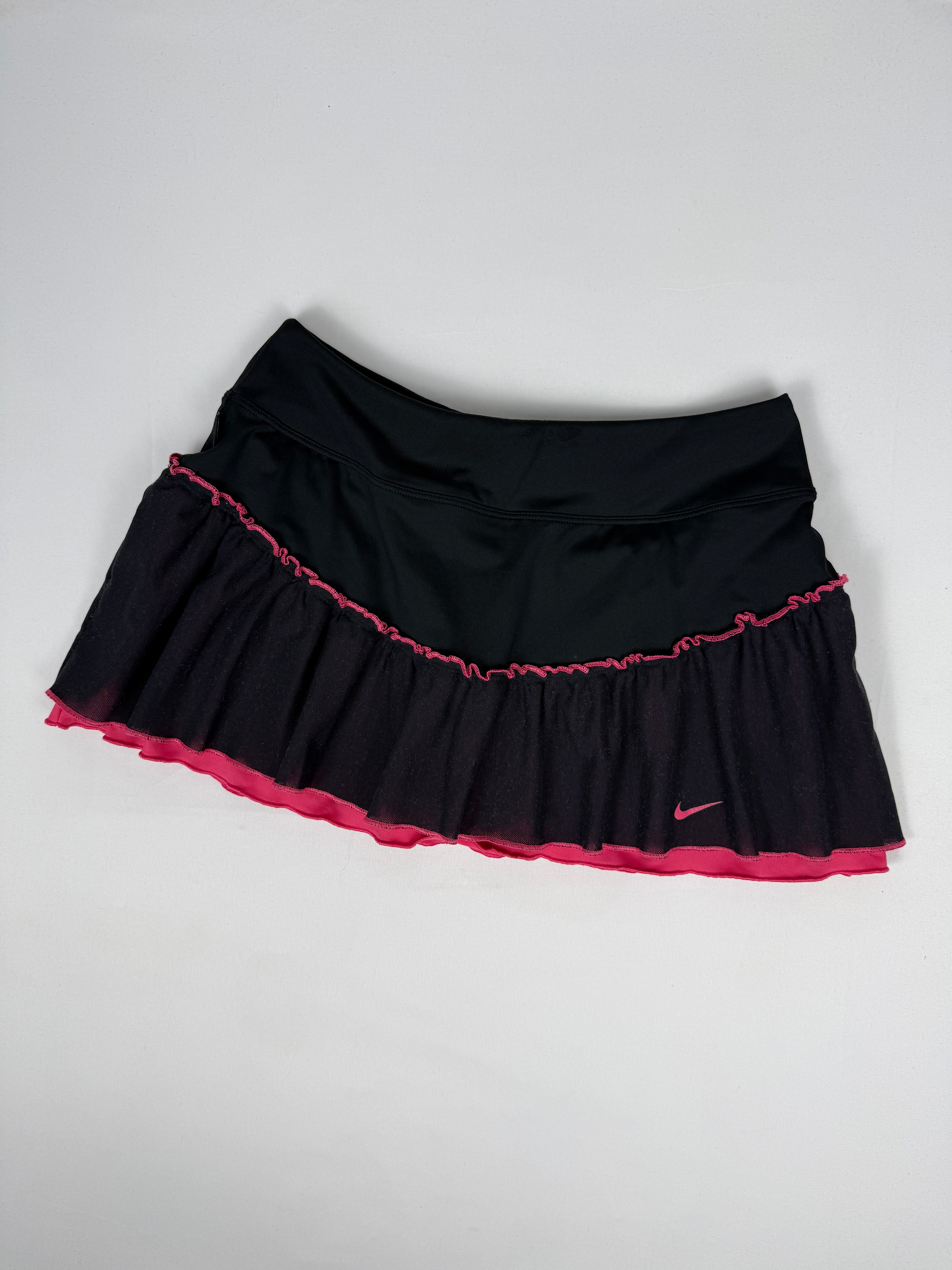 Black pleated mini skirt (S)