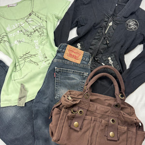 Black lace up tight fit zip up hoodie (XS)