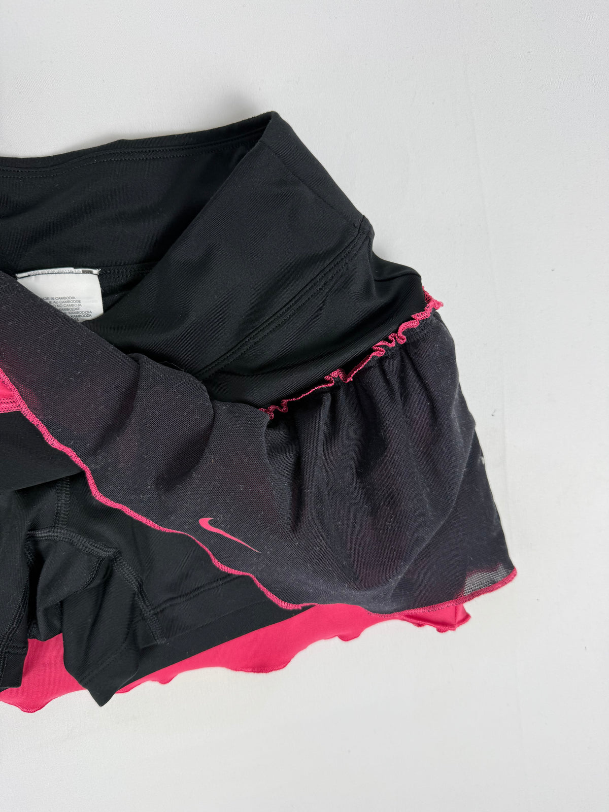 Black pleated mini skirt (S)