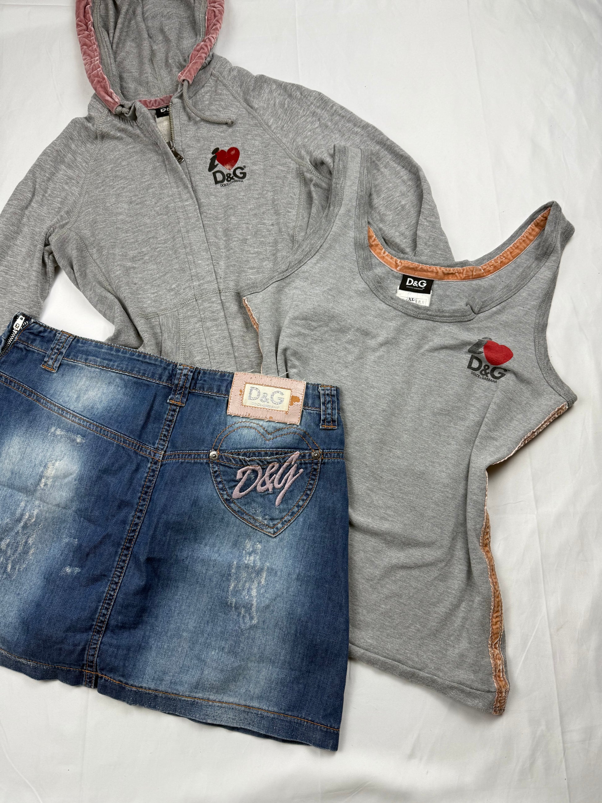 Grey logo cotton tank top (XL)