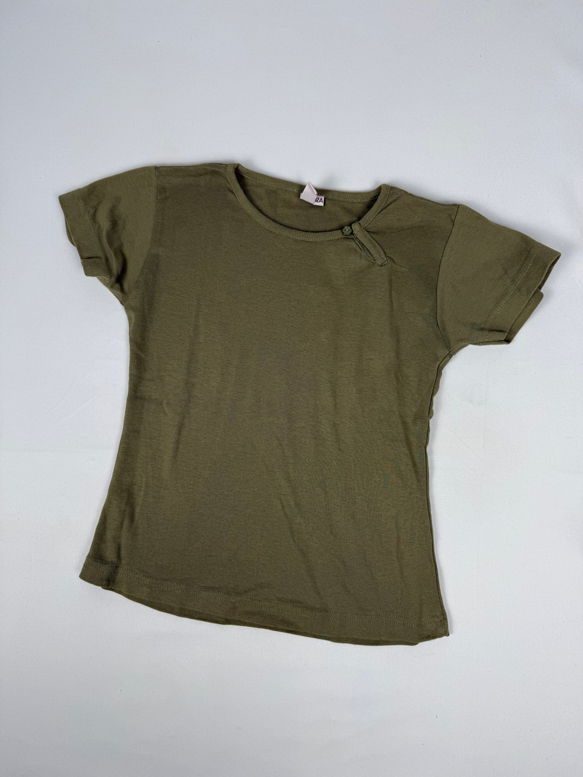 Khaki 100% cotton tee (XS)