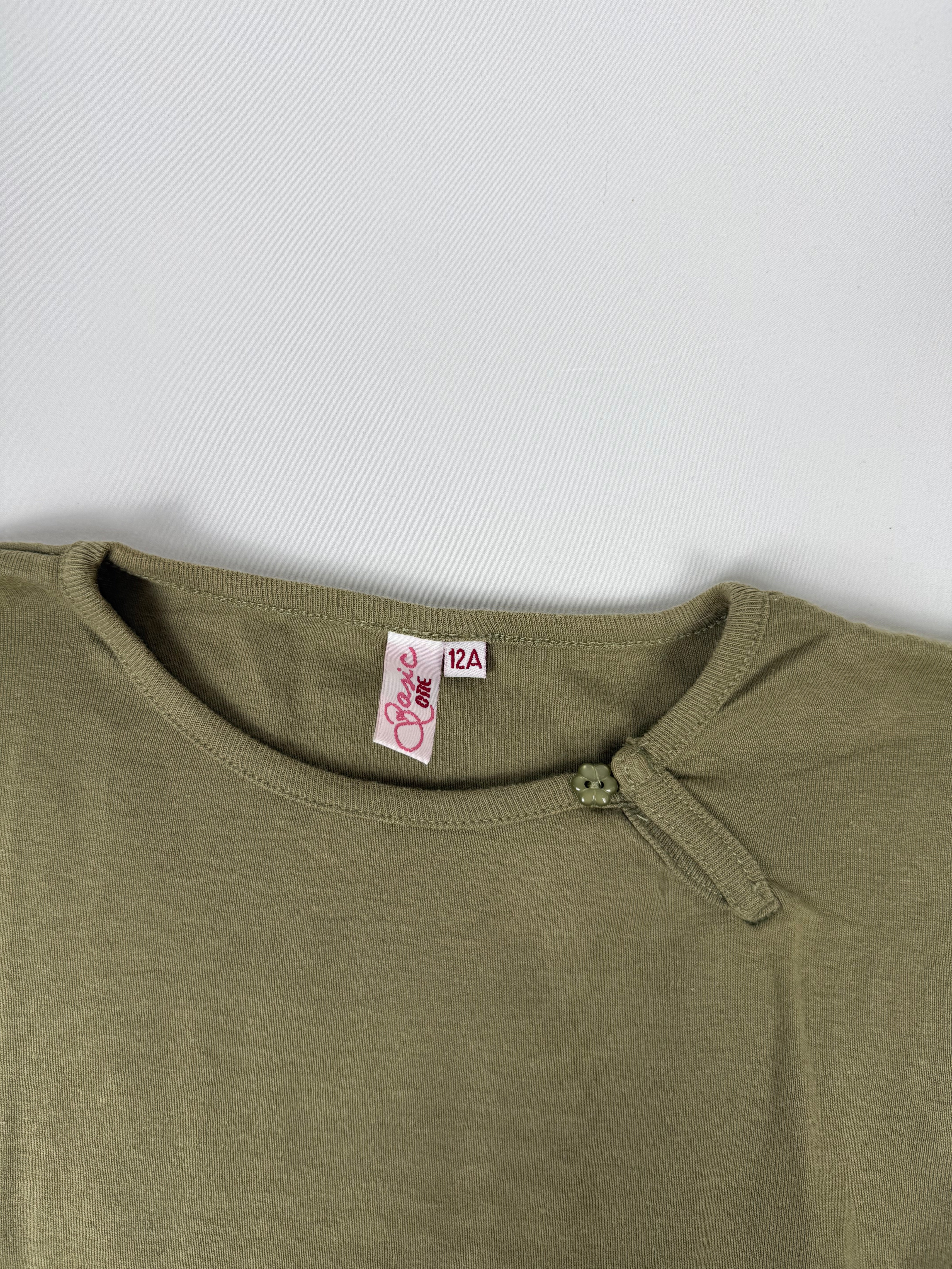 Khaki 100% cotton tee (XS)