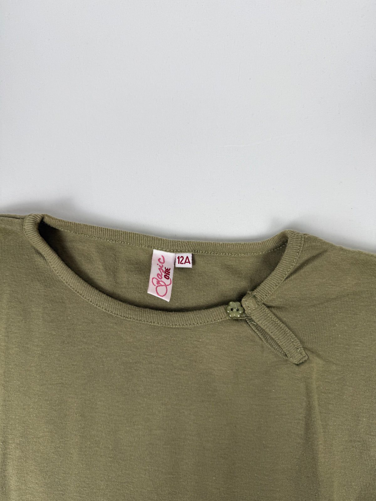 Khaki 100% cotton tee (XS)