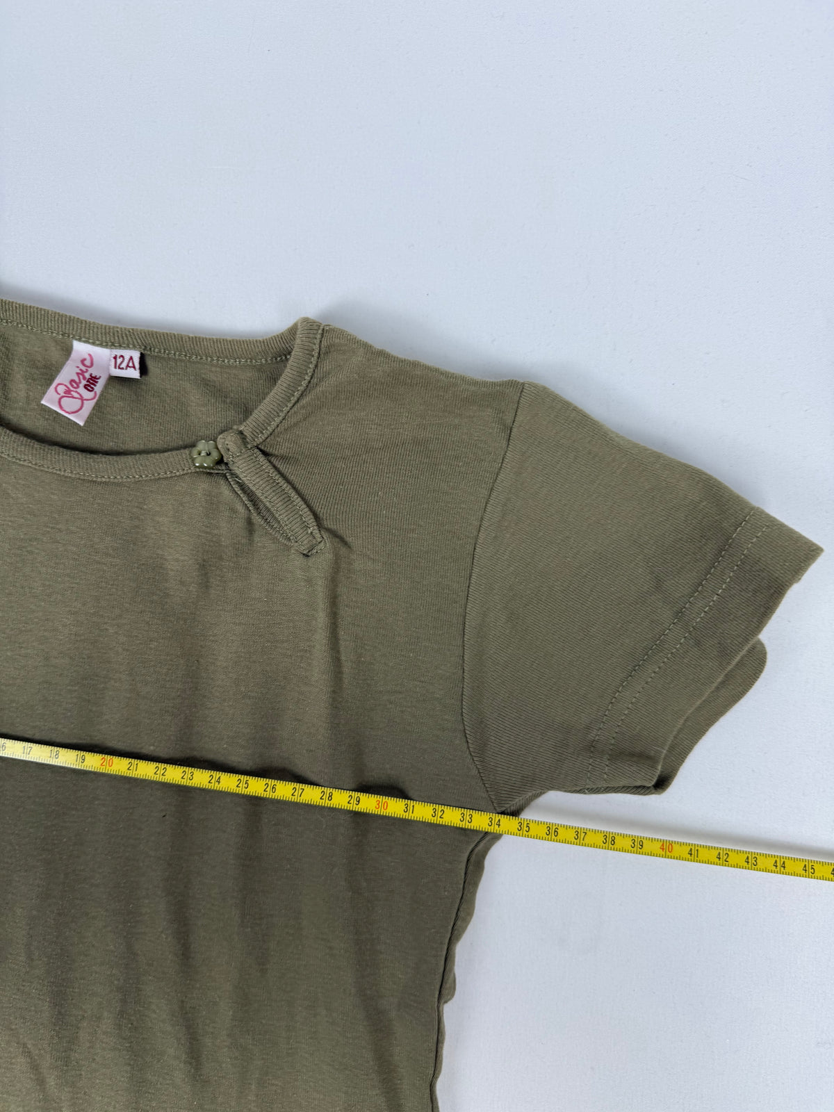 Khaki 100% cotton tee (XS)
