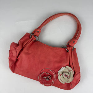 Orange pvc leather shoulder bag (30x21cm)