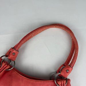 Orange pvc leather shoulder bag (30x21cm)