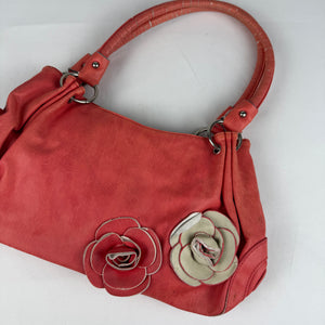 Orange pvc leather shoulder bag (30x21cm)