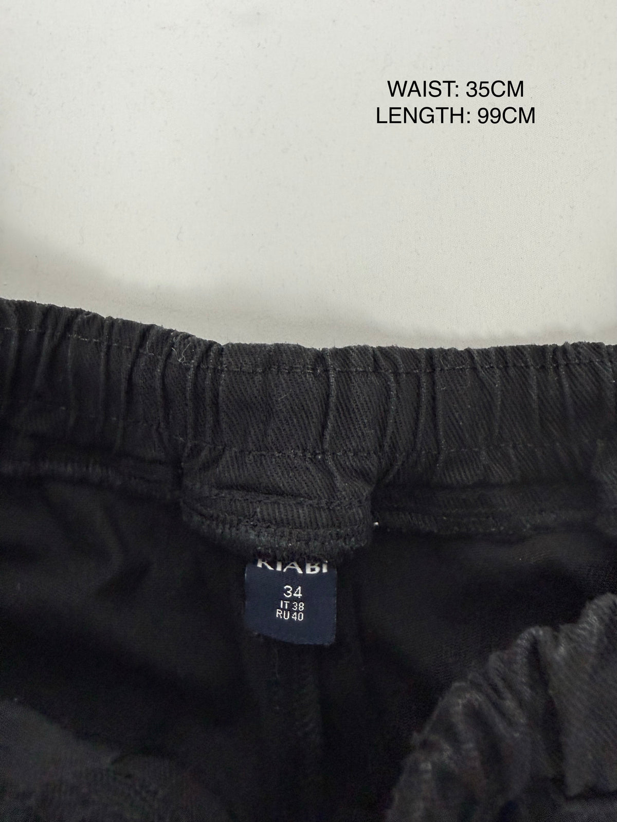 Black cargo baggy pants (XS)