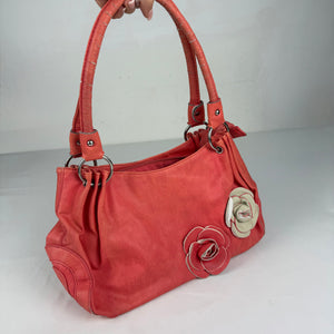 Orange pvc leather shoulder bag (30x21cm)