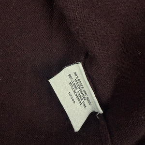 Brown 100% wool & cashmere tight fit wrap cardigan jumper (S/M)