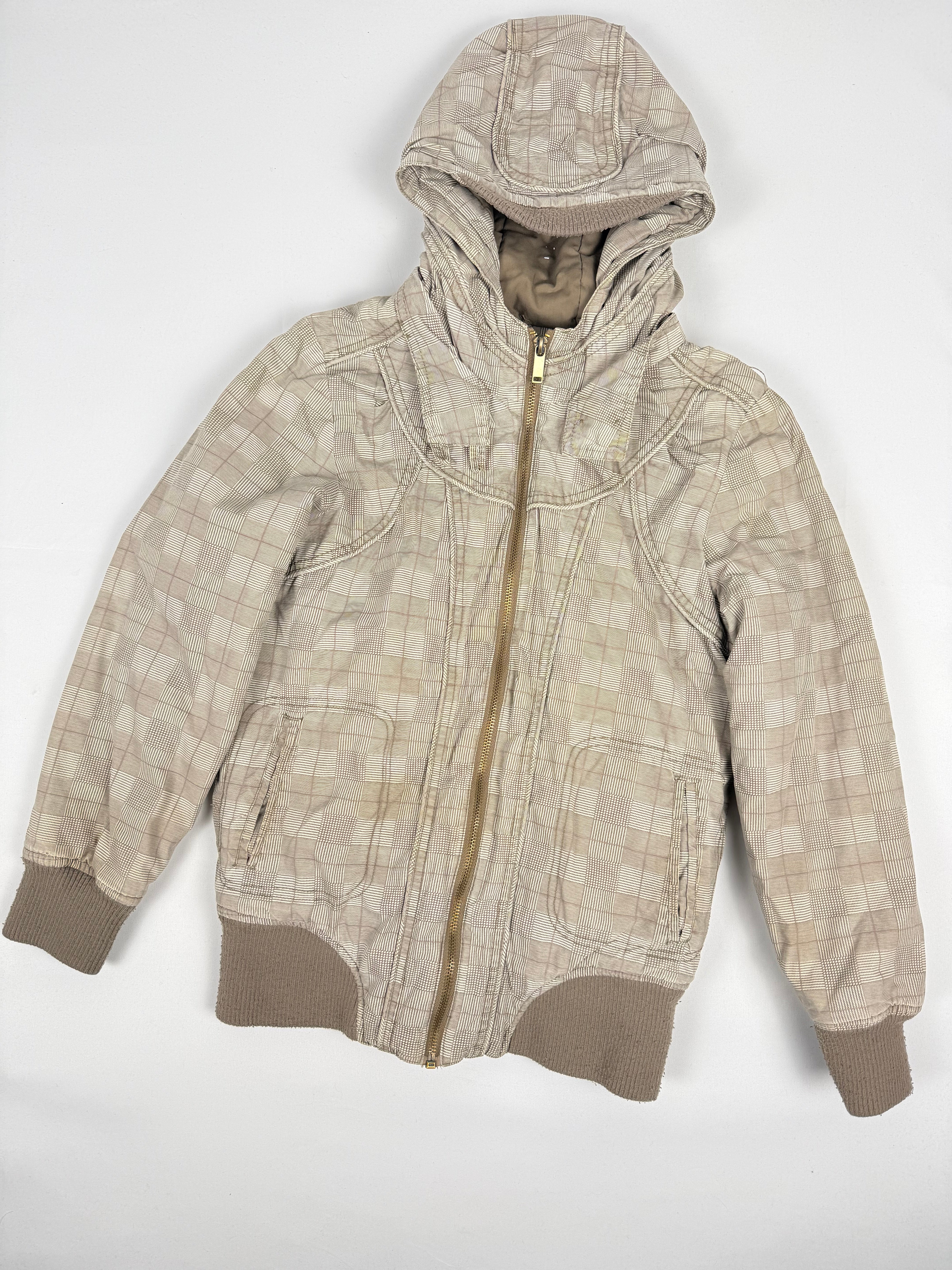 Beige mid season puffer jacket (XS)