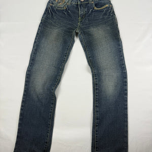 Blue navy low rise straight legs pants (XXS)