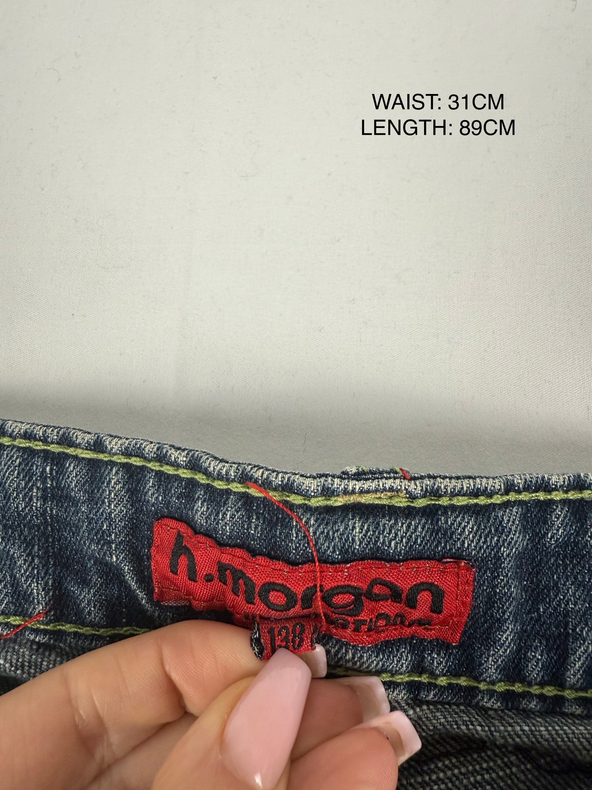 Blue navy low rise straight legs pants (XXS)