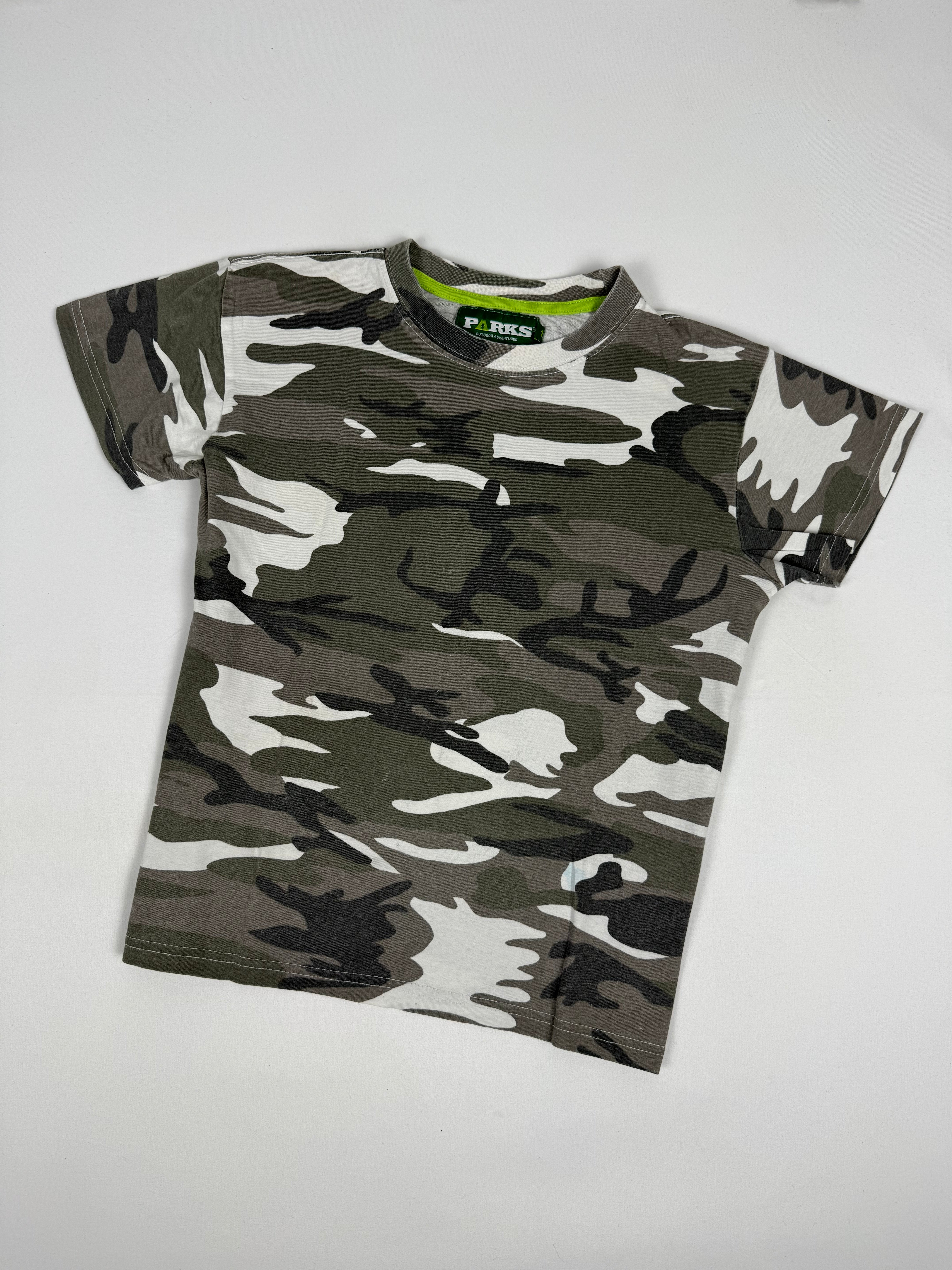 Khaki camo cotton tee (S)