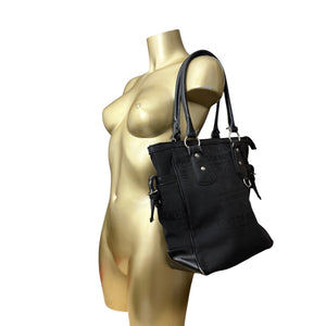 Black monogram shoulder bag (34x29cm)