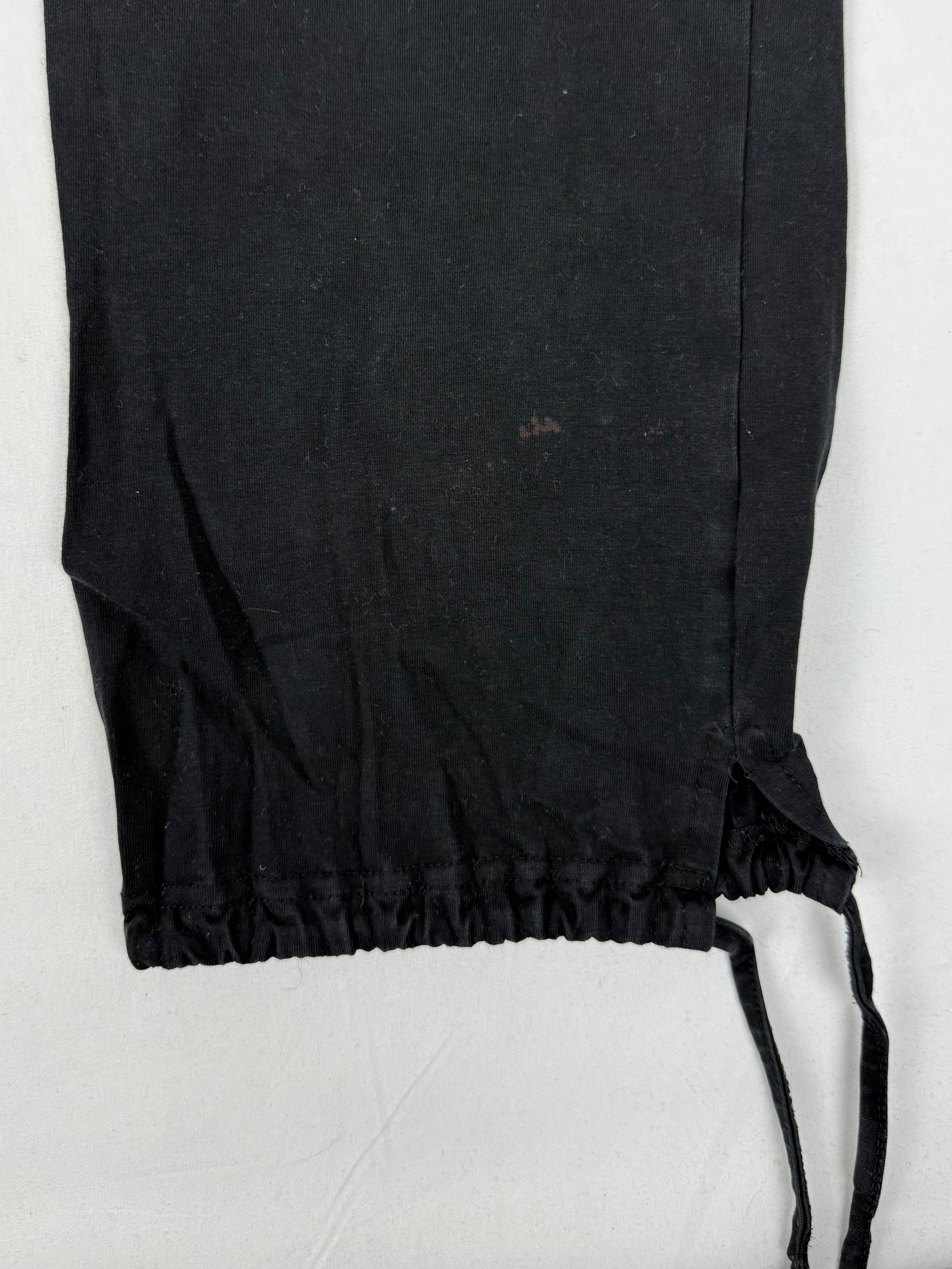 Black ultra low rise activewear pants (S)