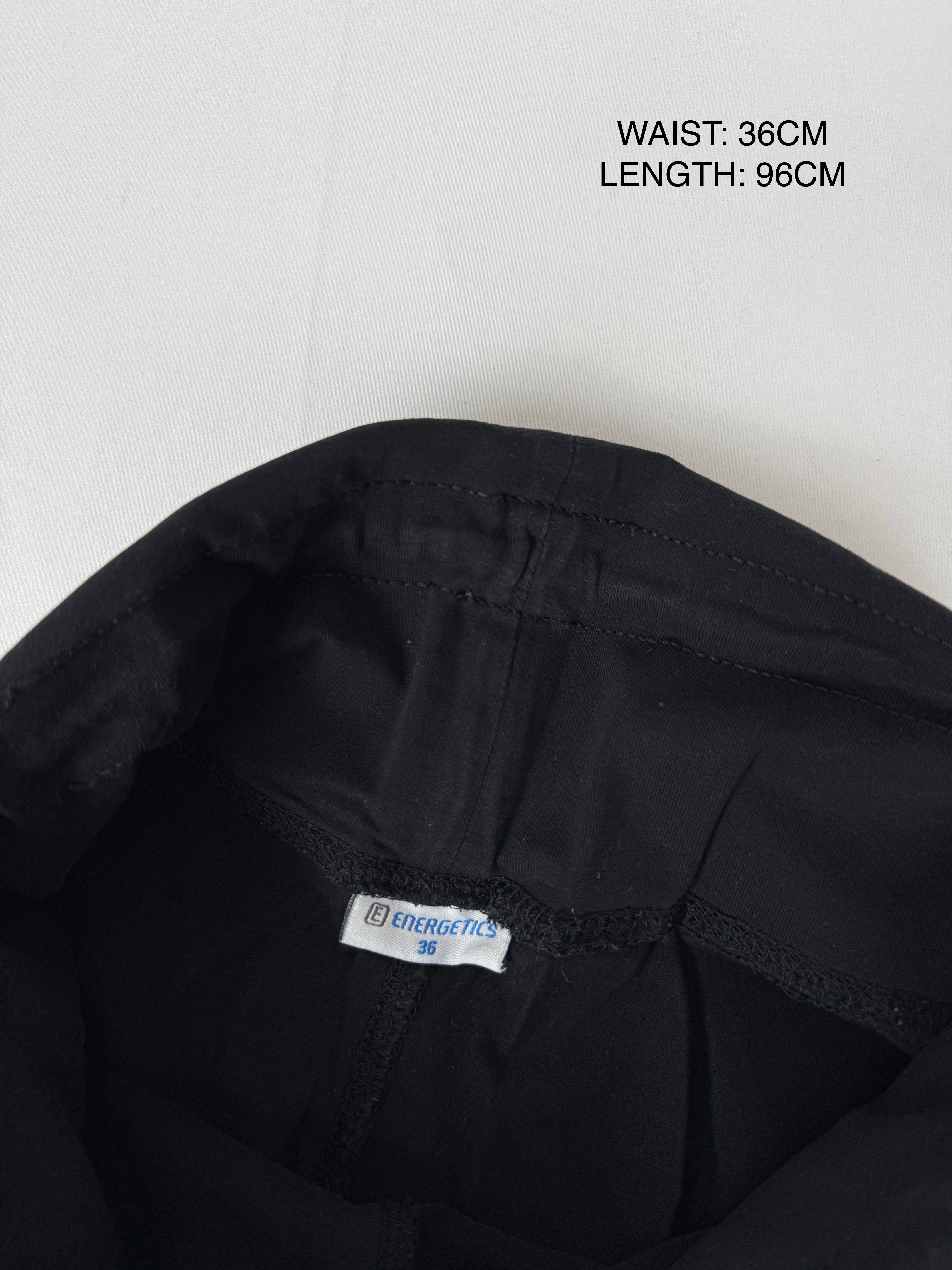 Black ultra low rise activewear pants (S)