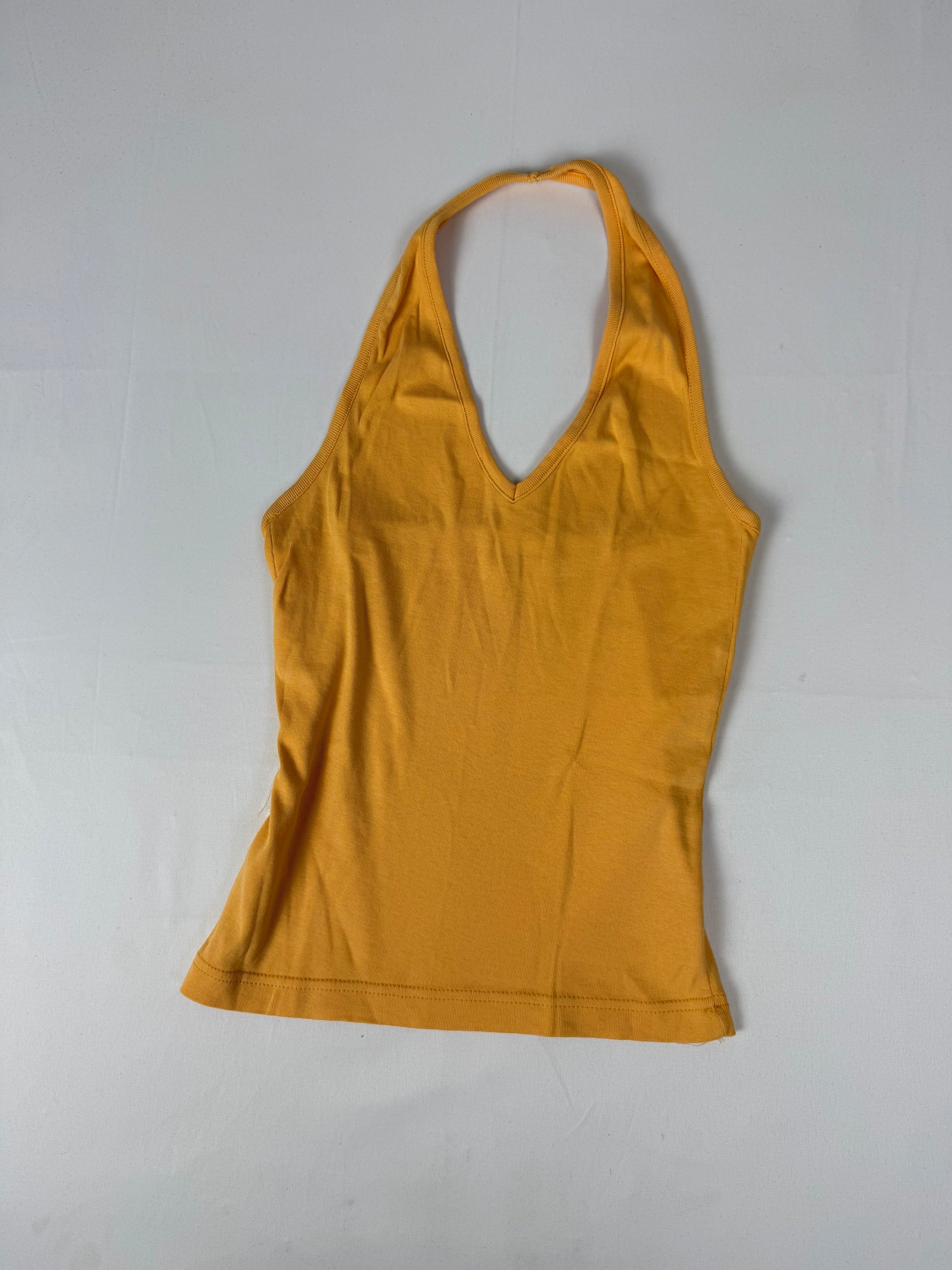 Orange 100% cotton stretchy top (S)