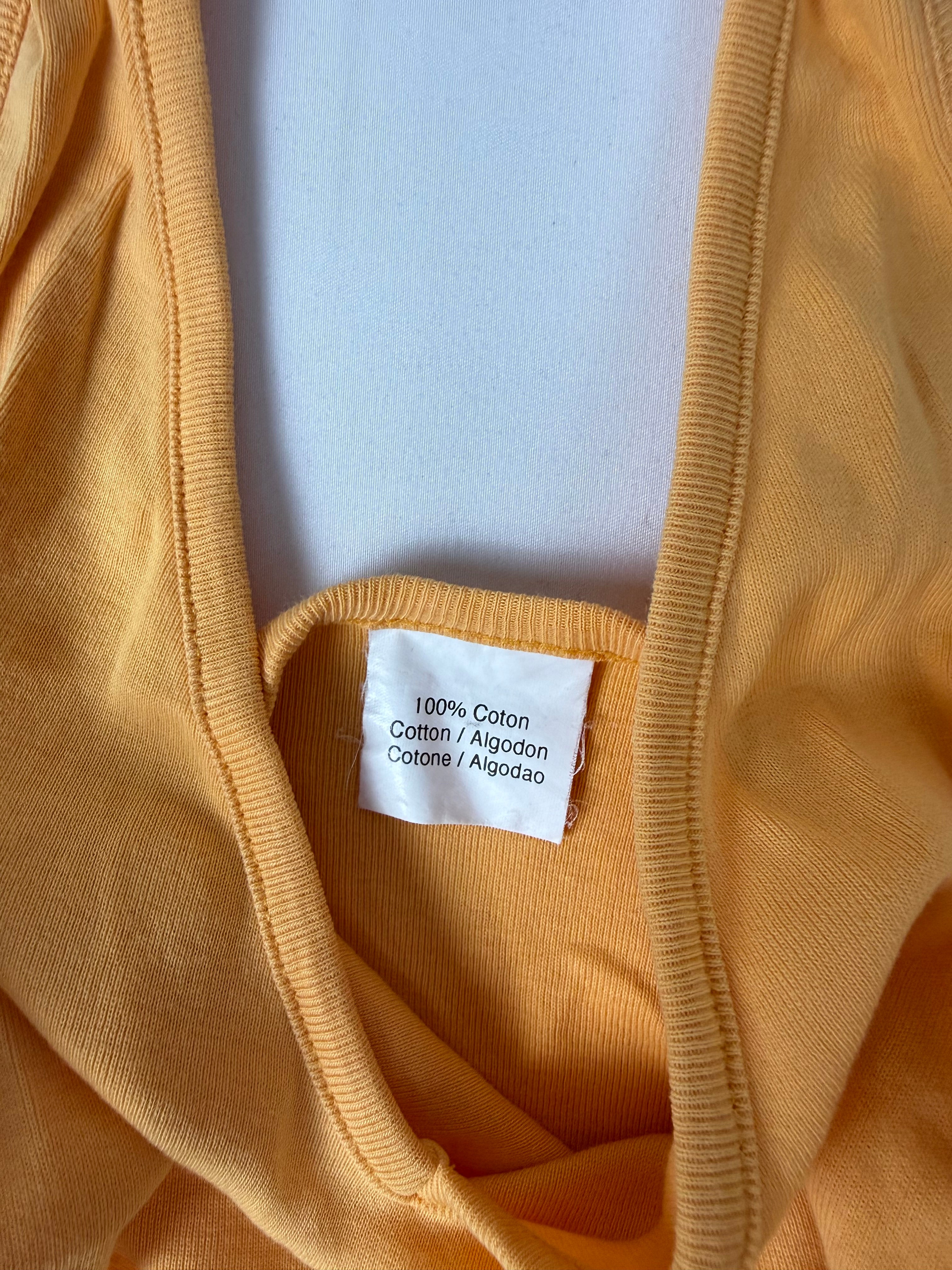 Orange 100% cotton stretchy top (S)