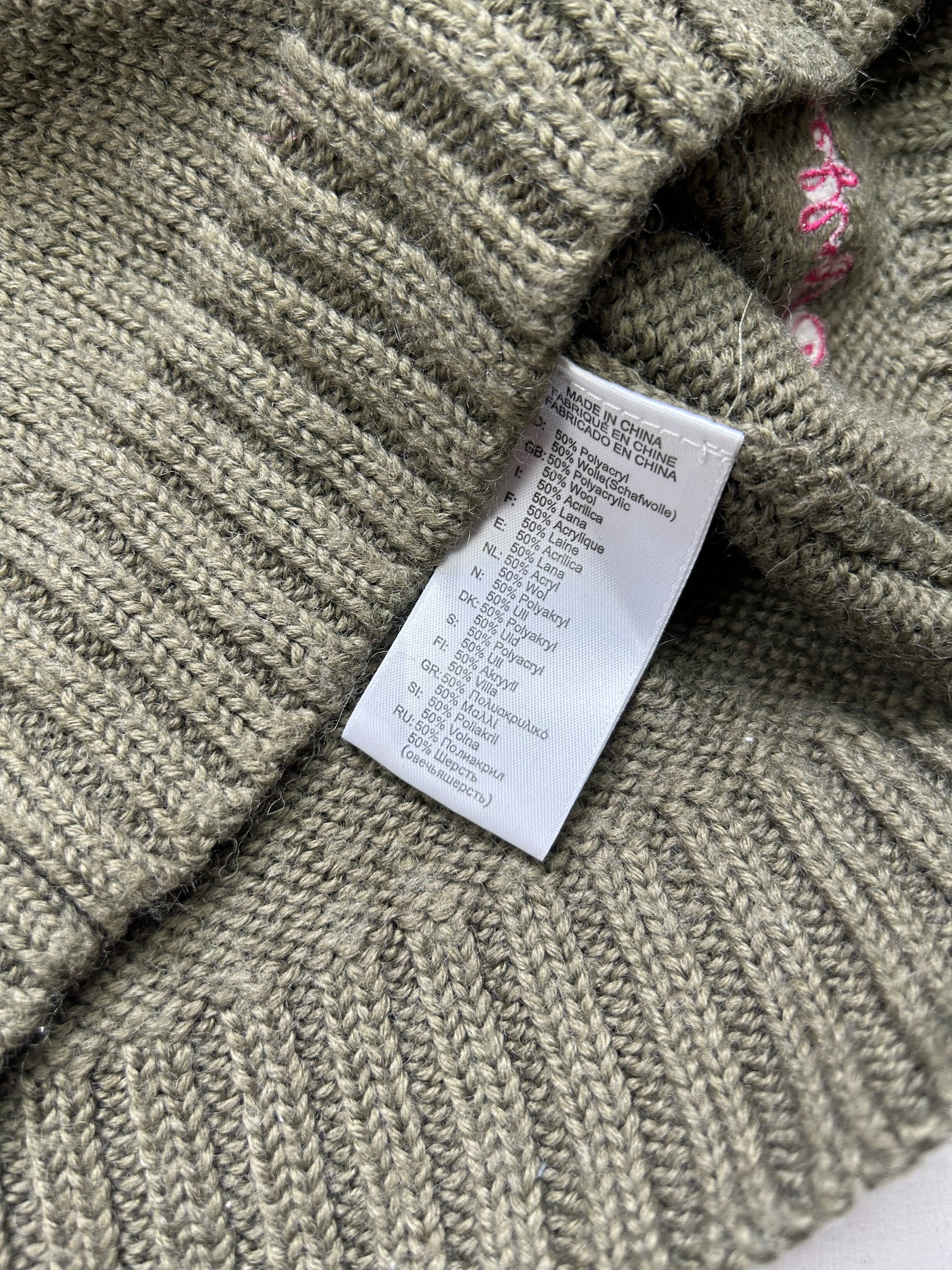 Khaki turtleneck jumper (S)