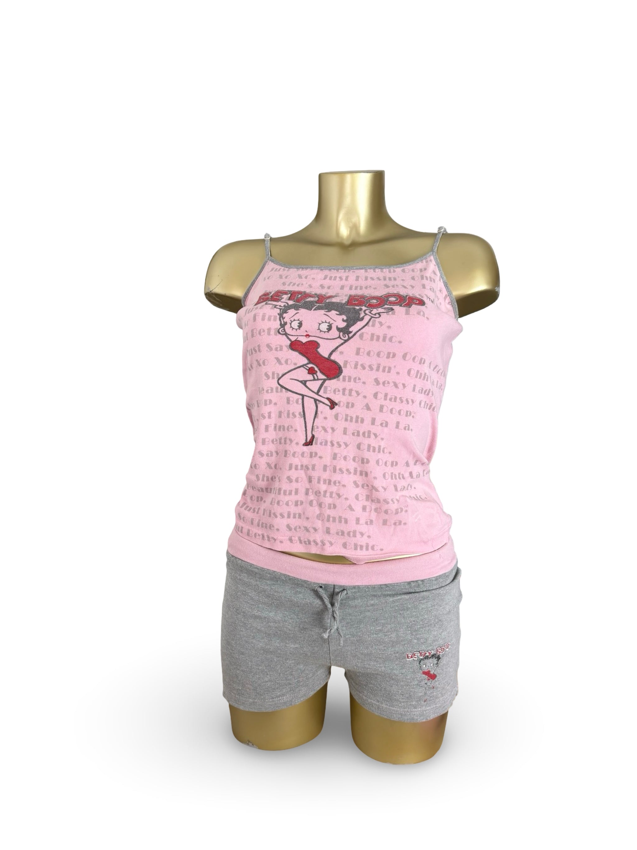 Grey 100% cotton cami top (M)