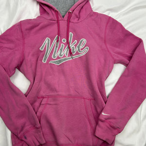 Pink logo hoodie (S)