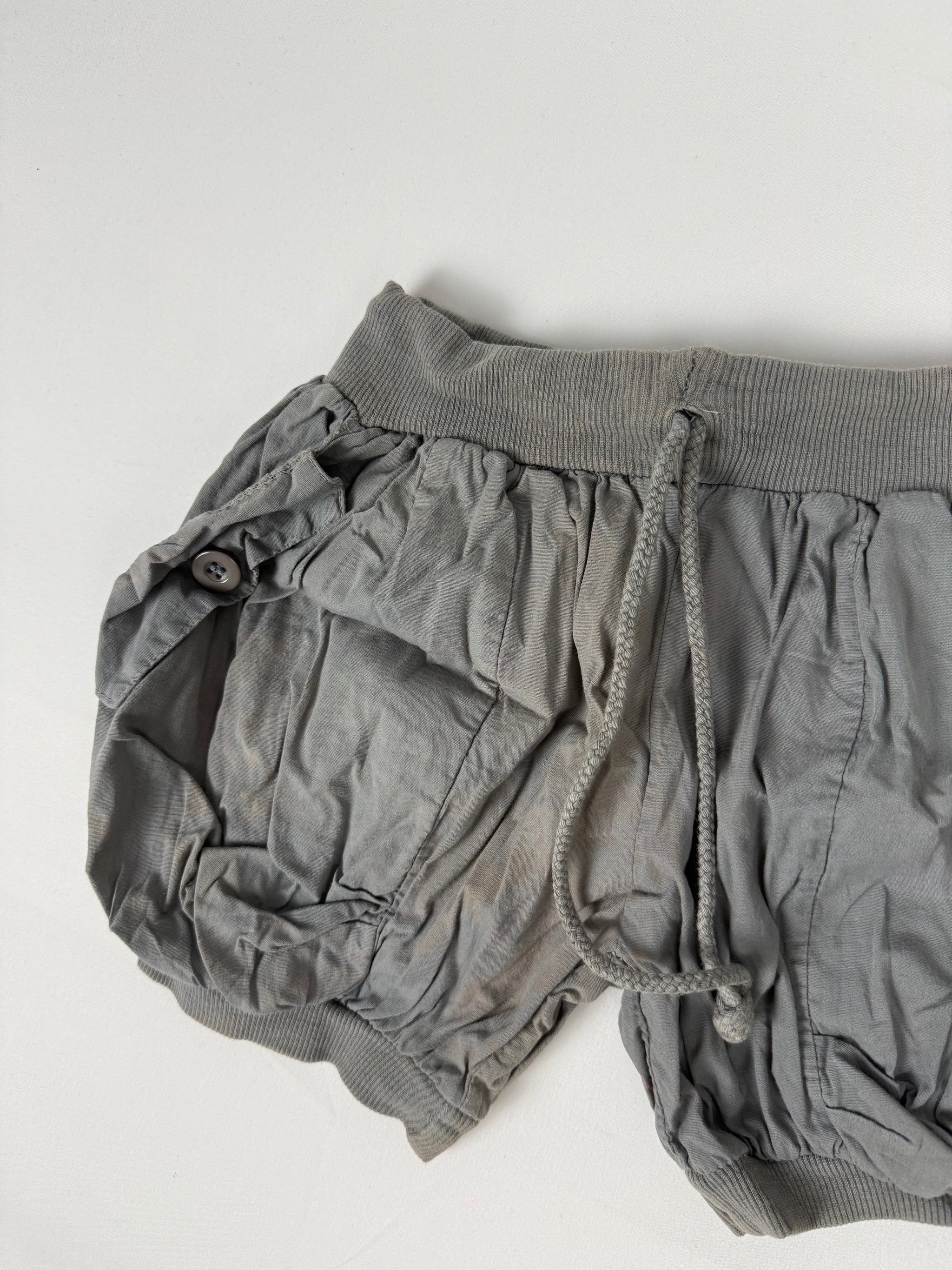 Khaki utility cotton mini short (S)
