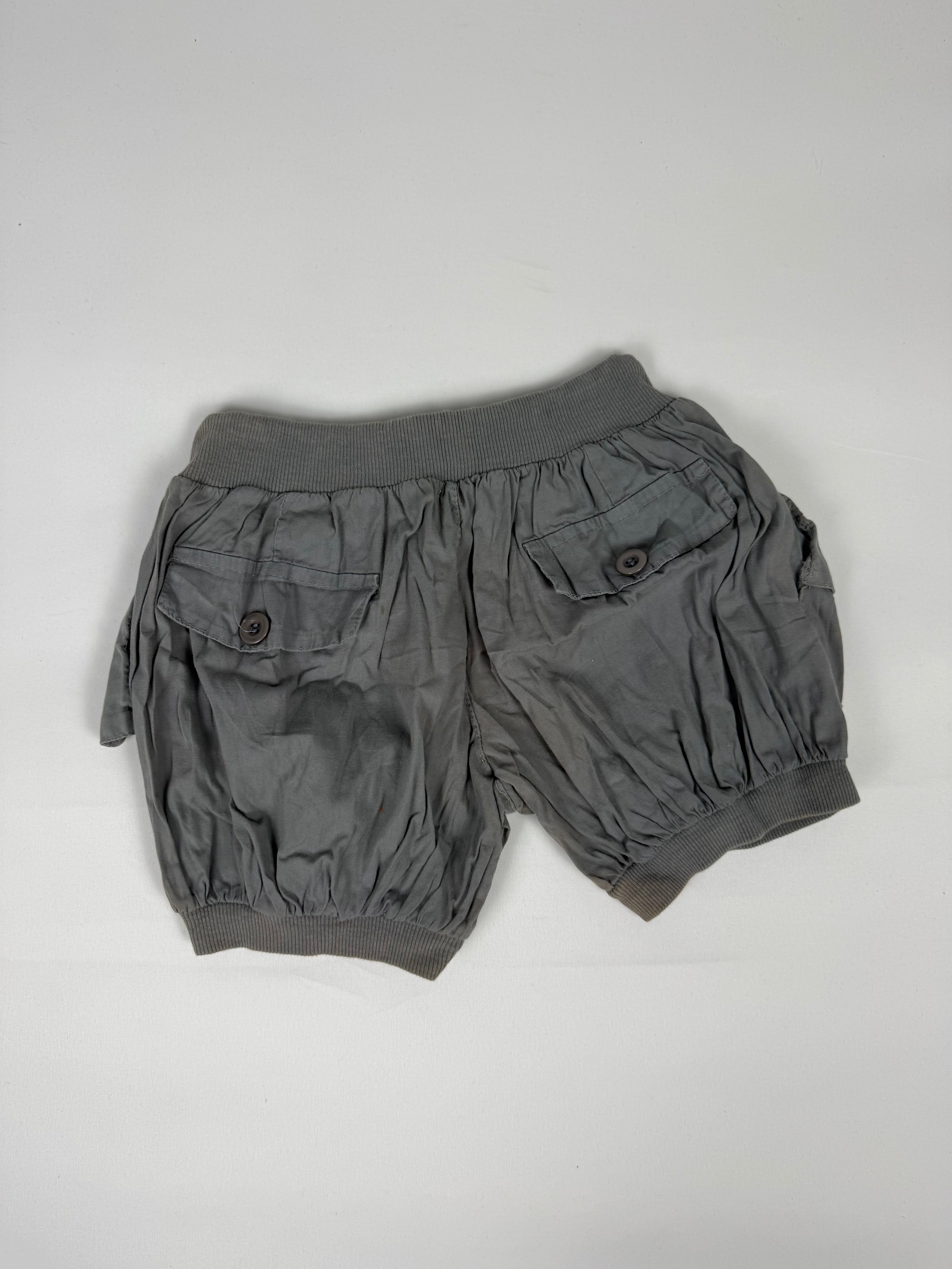 Khaki utility cotton mini short (S)