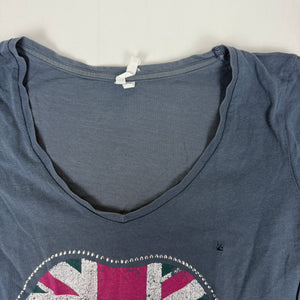 Grey cherry logo tight fit tee (M/L)