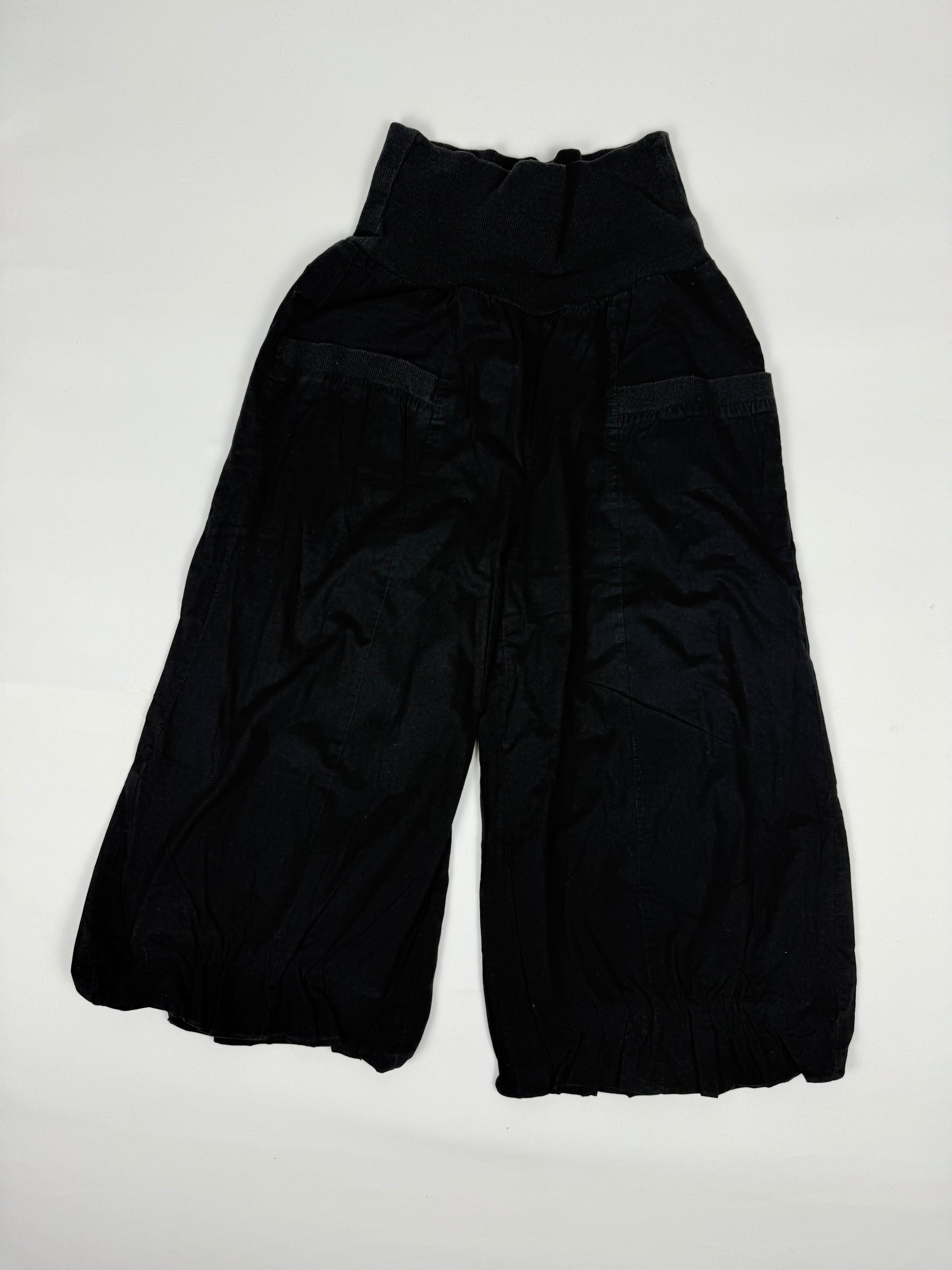Black cotton sirwal capri pants (S)