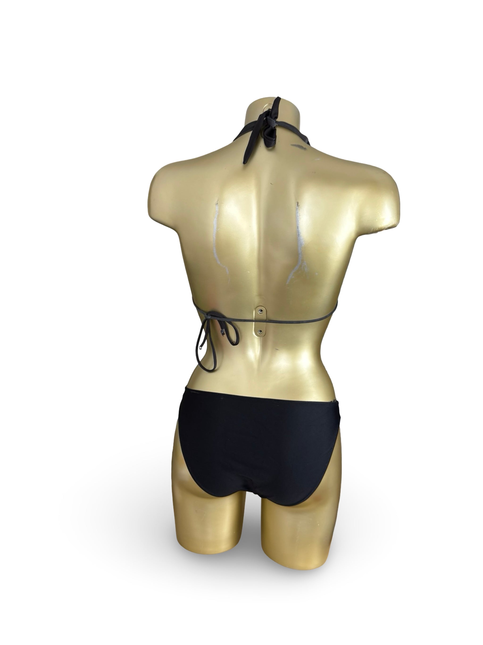 Black graphic bikini set (M)