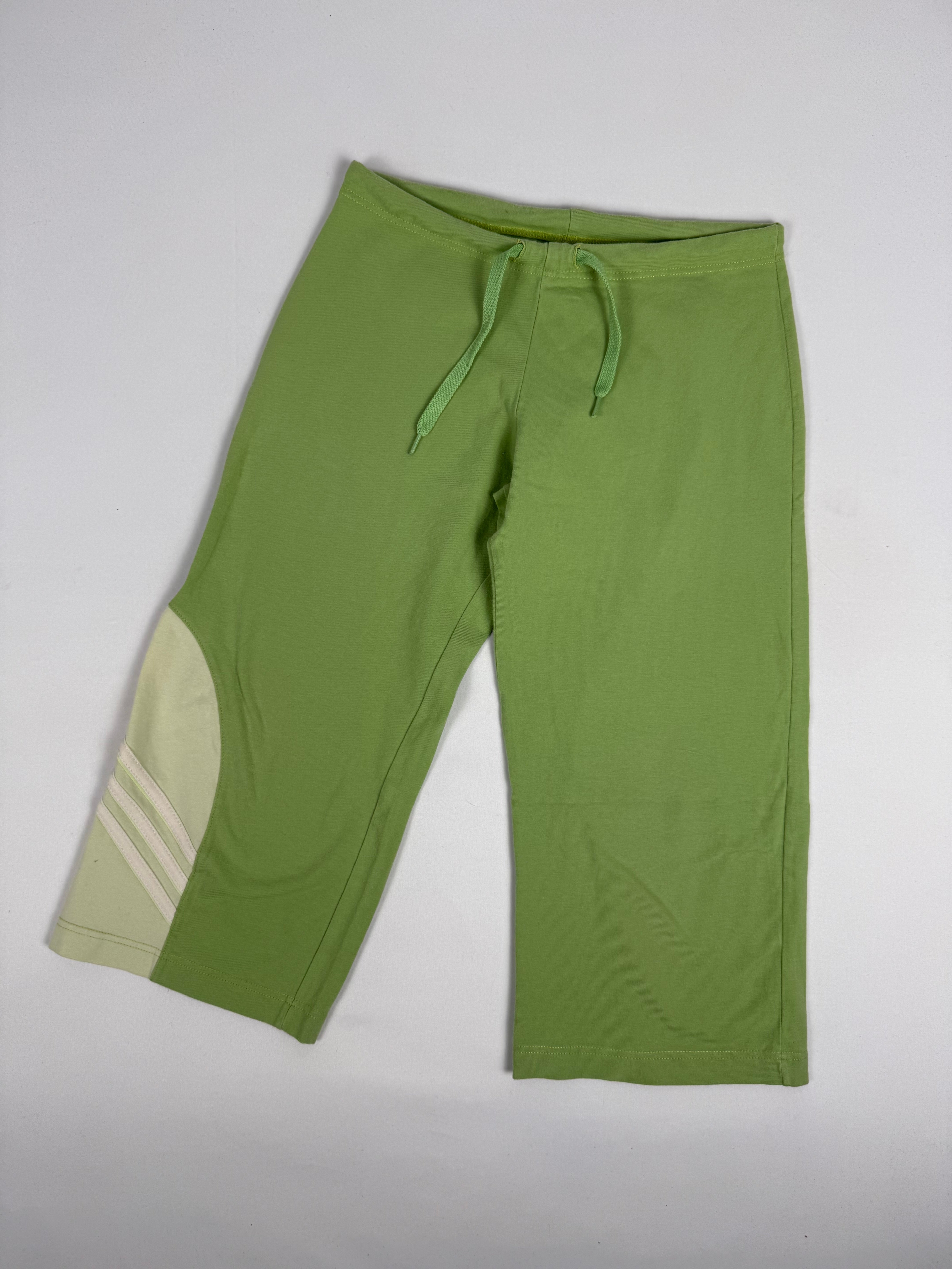 Green low rise activewear capri pants (S)