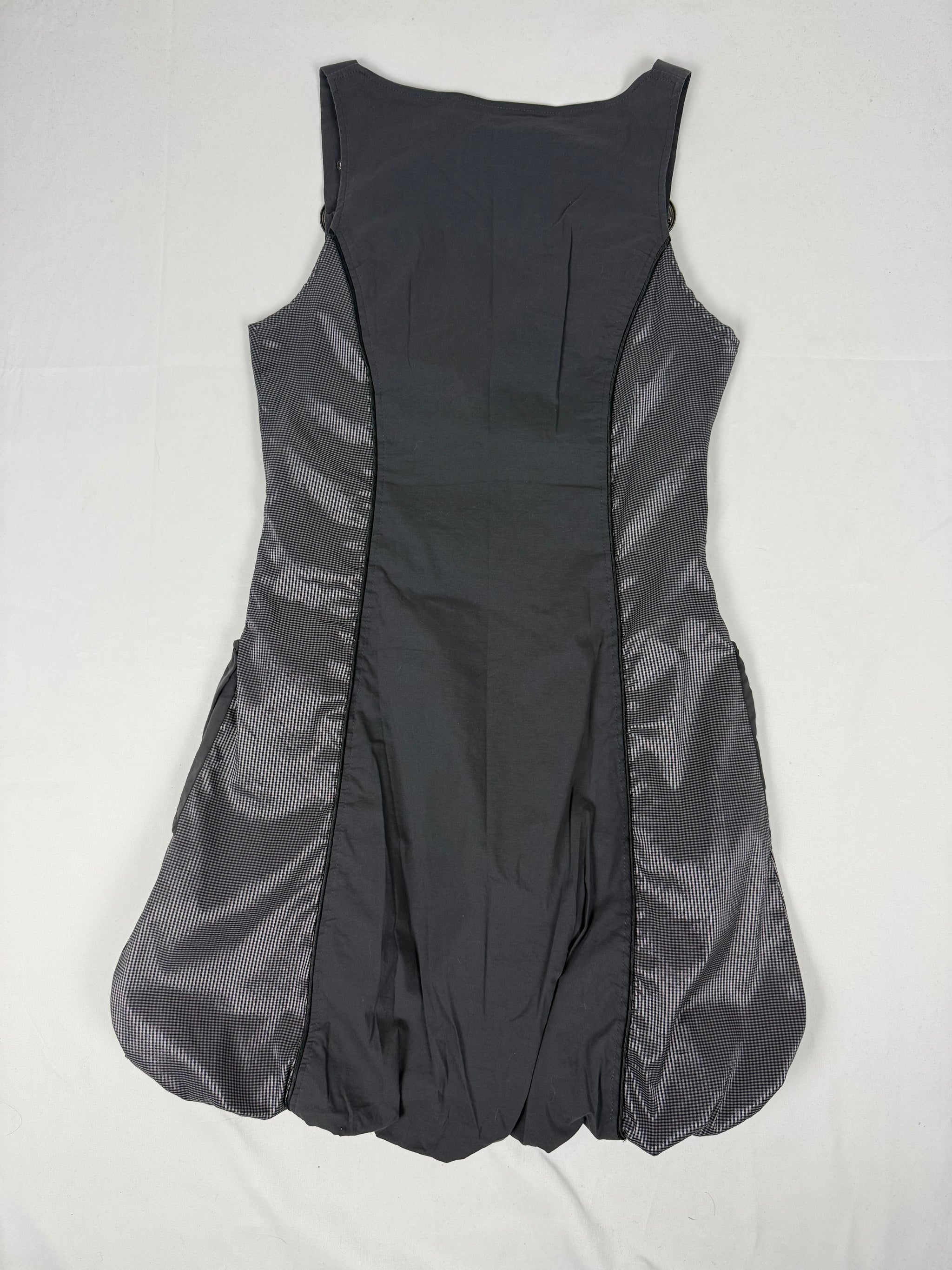 Grey pleated mini dress (S)