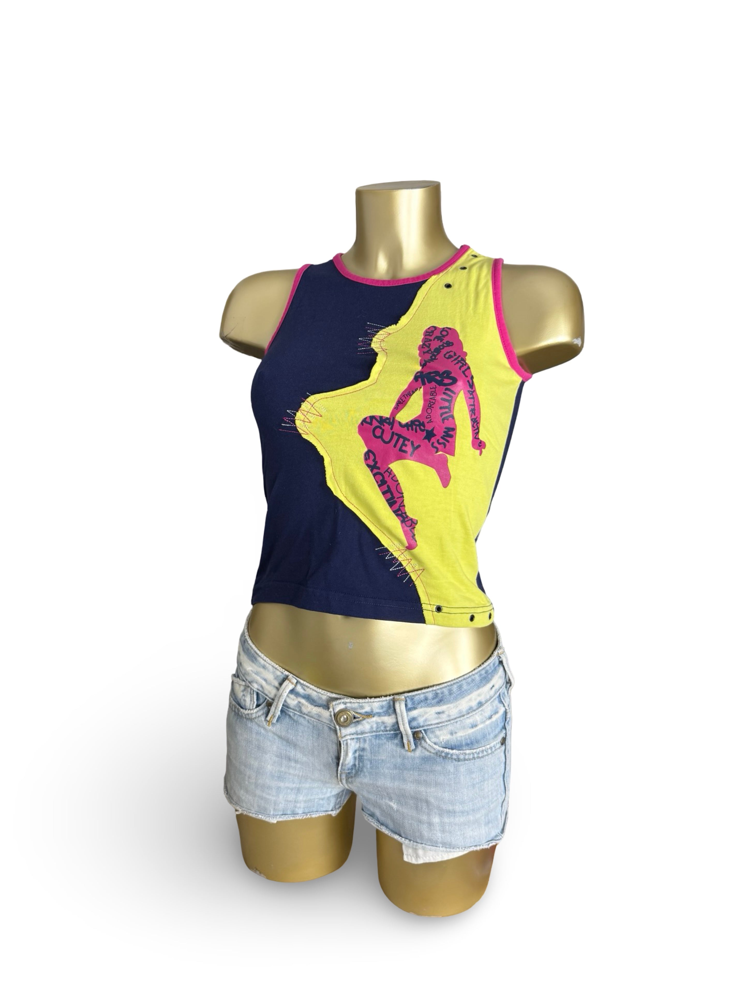 Multicolor graphic top (XS)