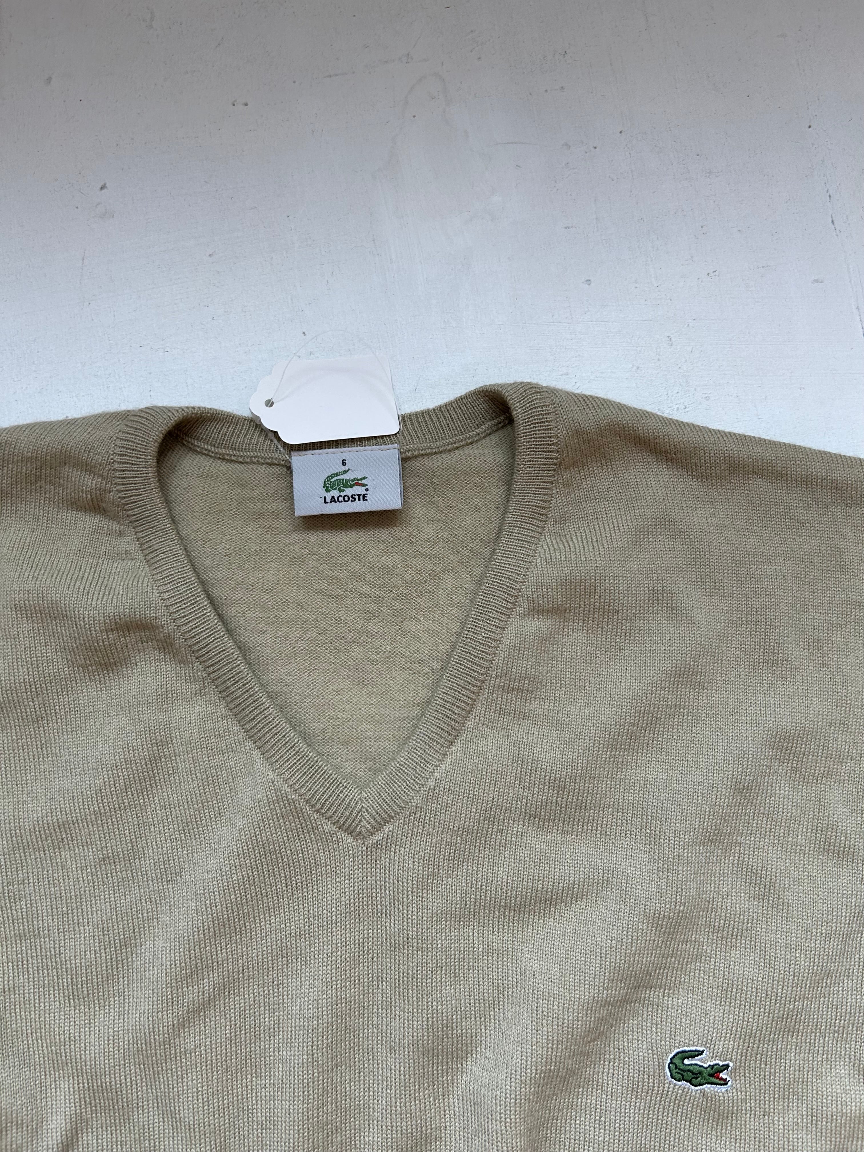 Beige oversized 90s knitted jumper  (XXL)