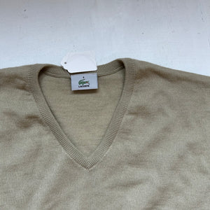 Beige oversized 90s knitted jumper  (XXL)