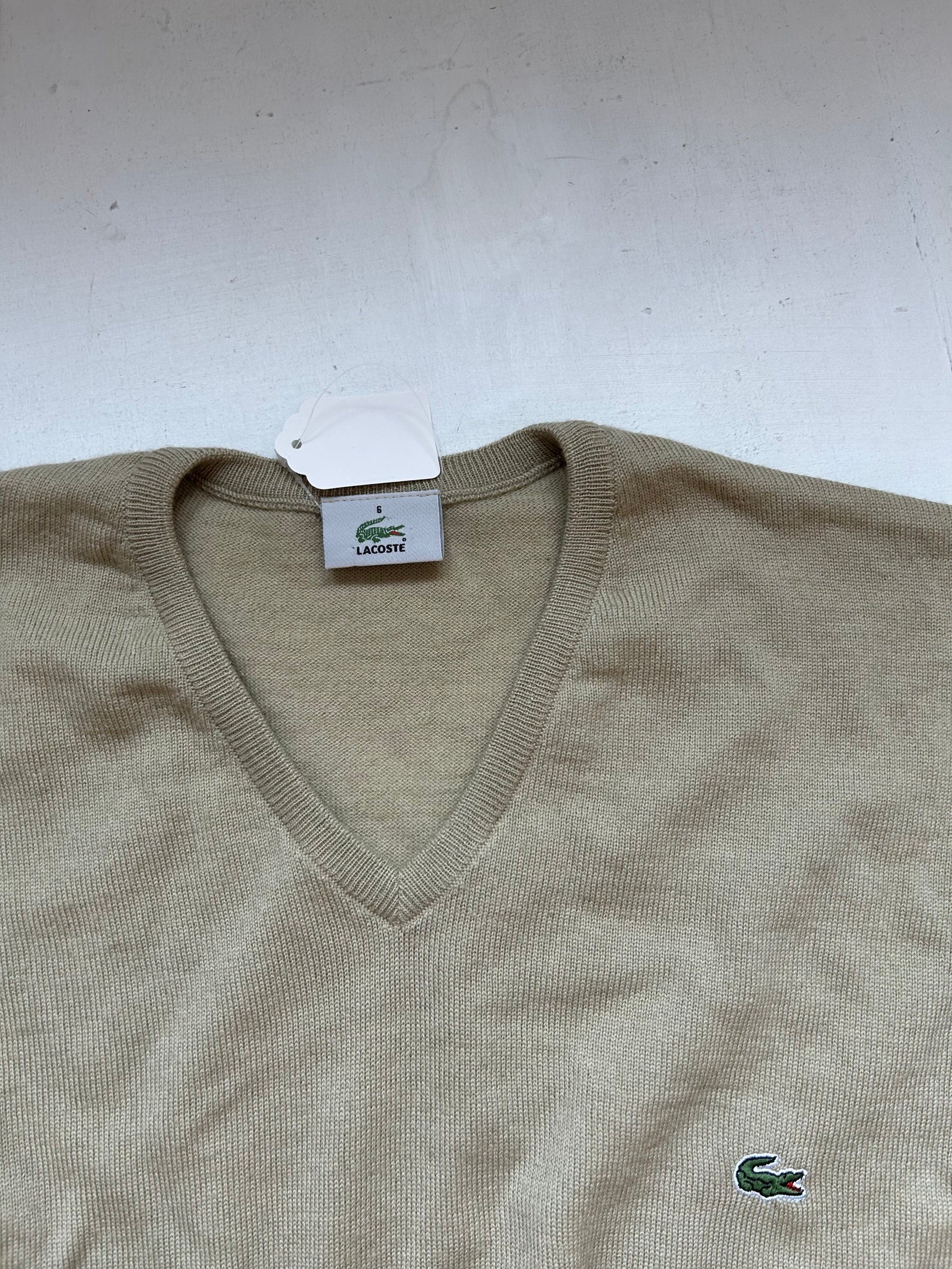 Beige oversized 90s knitted jumper  (XXL)