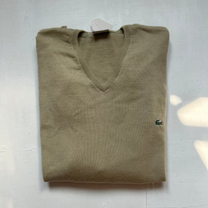 Beige oversized 90s knitted jumper  (XXL)