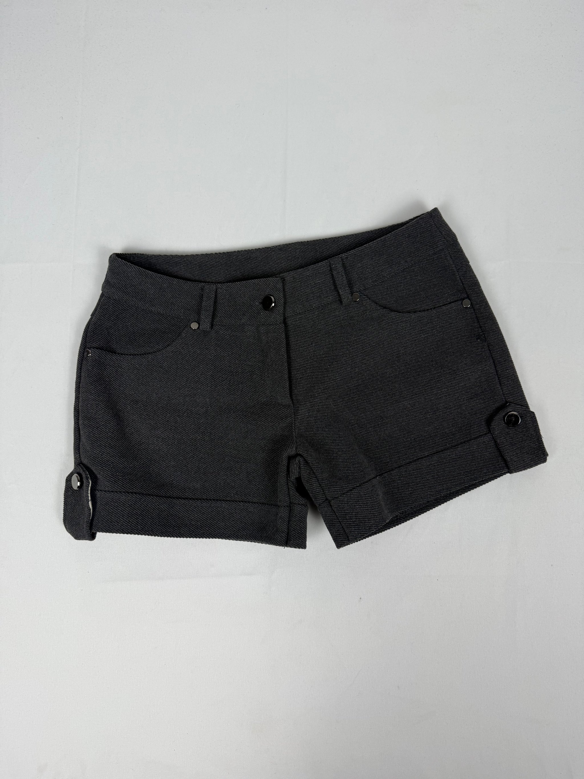 Grey wool low rise mini short (S/M)