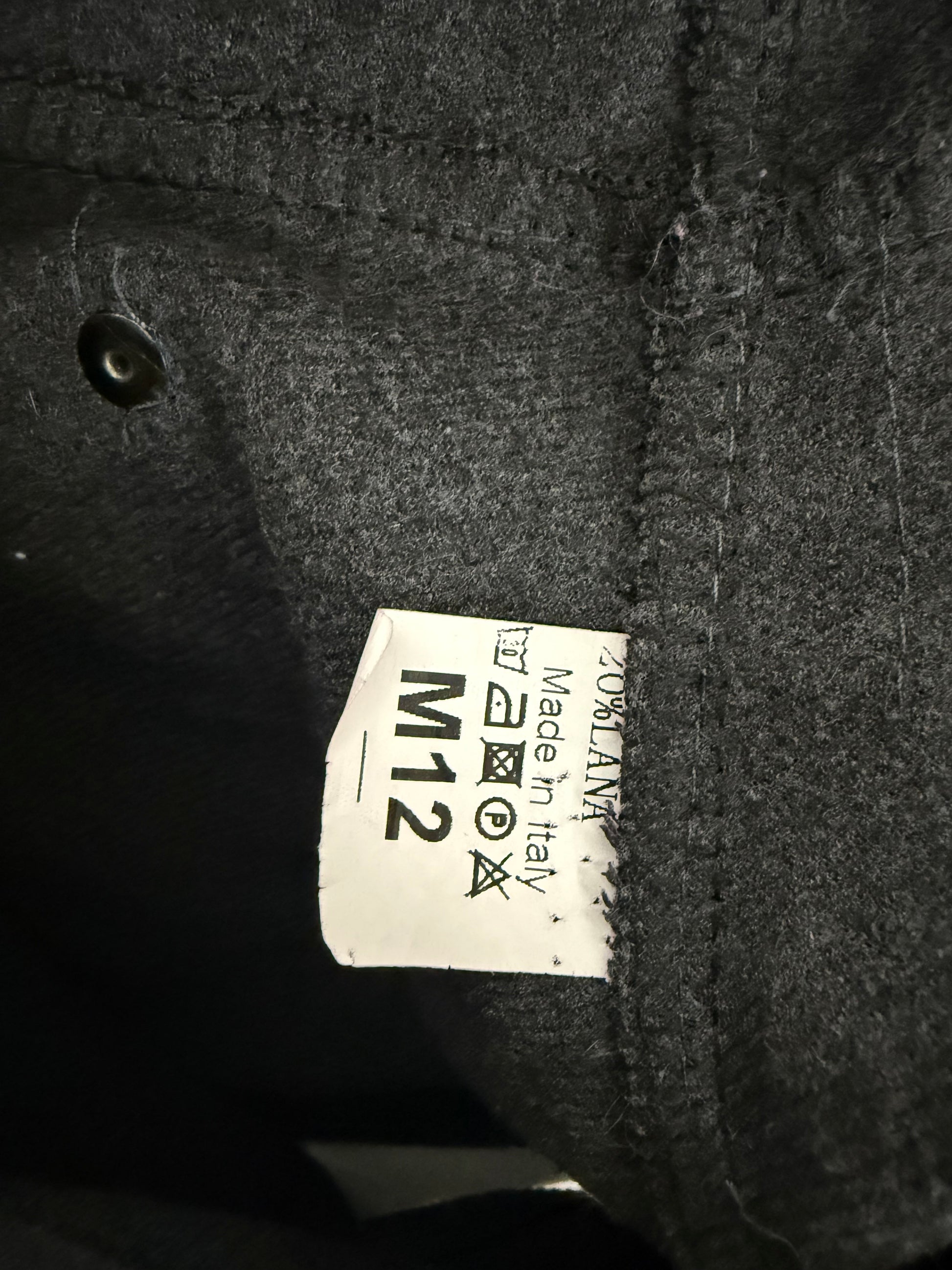 Grey wool low rise mini short (S/M)