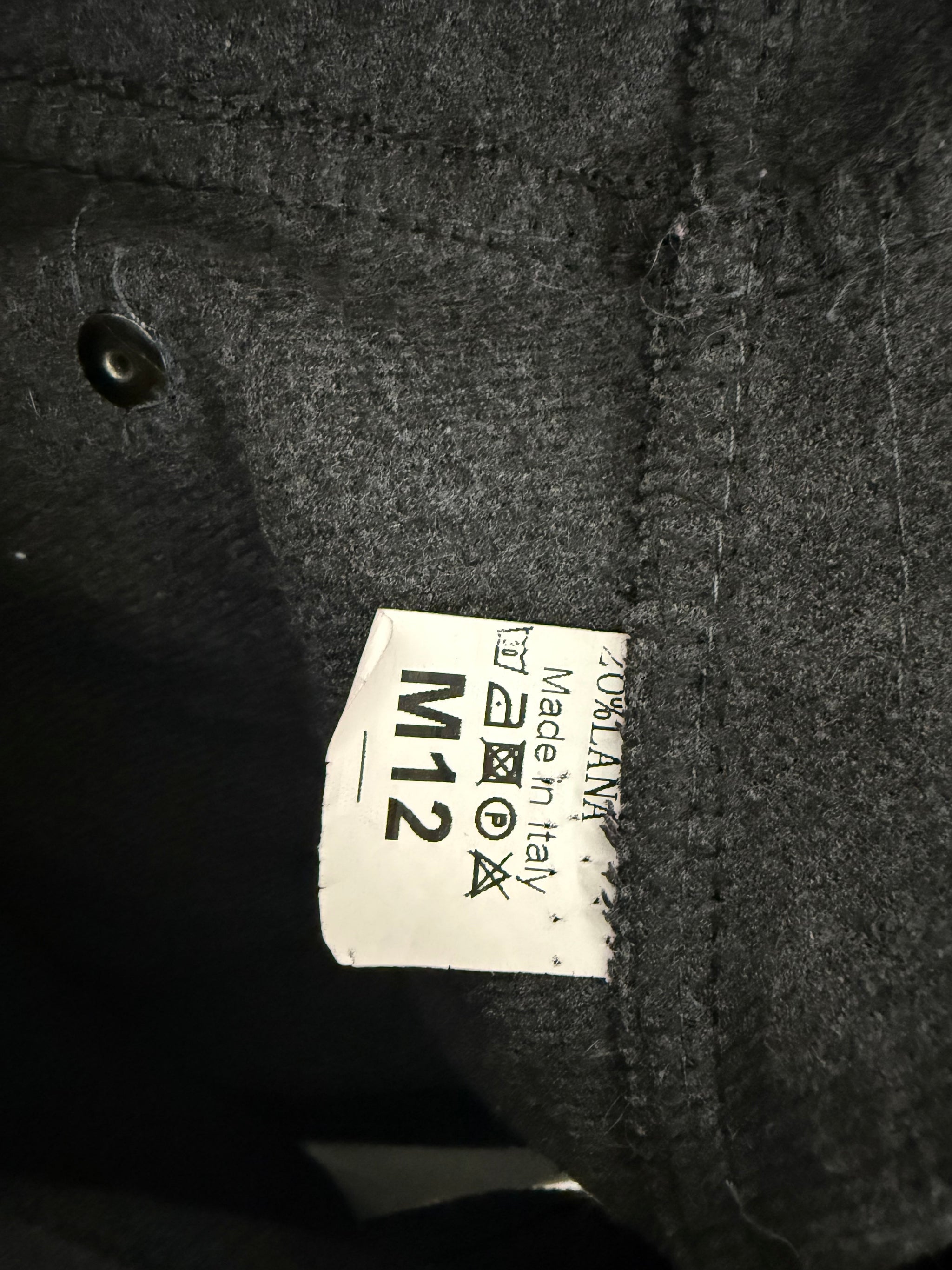 Grey wool low rise mini short (S/M)